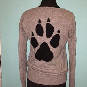 C3 Cashmere paw print Sweater